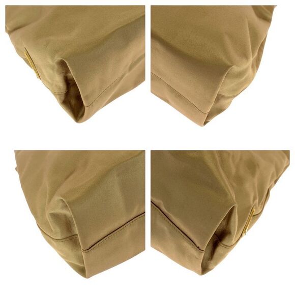 Prada Gold Hardware Satin Chain Tote Handbag Women 506390 - Picture 3 of 9